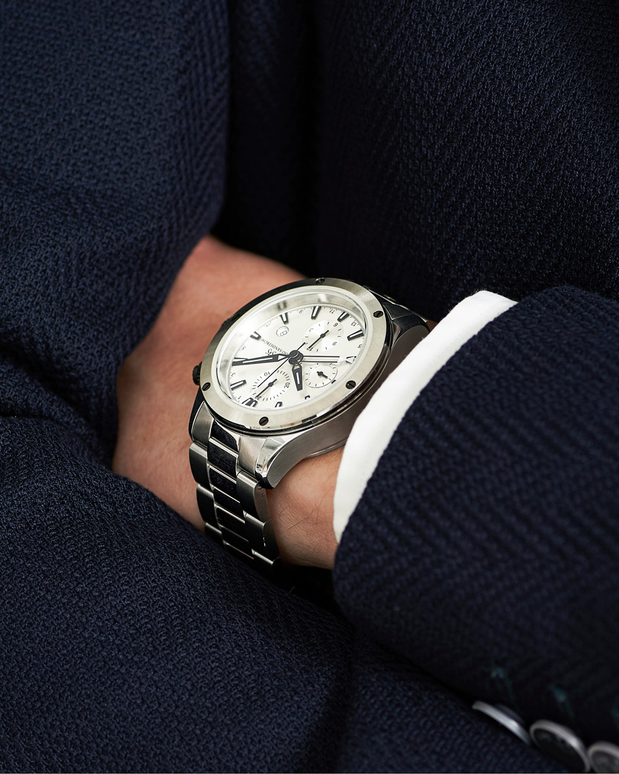 Uomini | Sjöö Sandström UTC Extreme 44,2mm White and Stainless Steel | Sjöö Sandström | UTC Extreme 44,2mm White and Stainless Steel