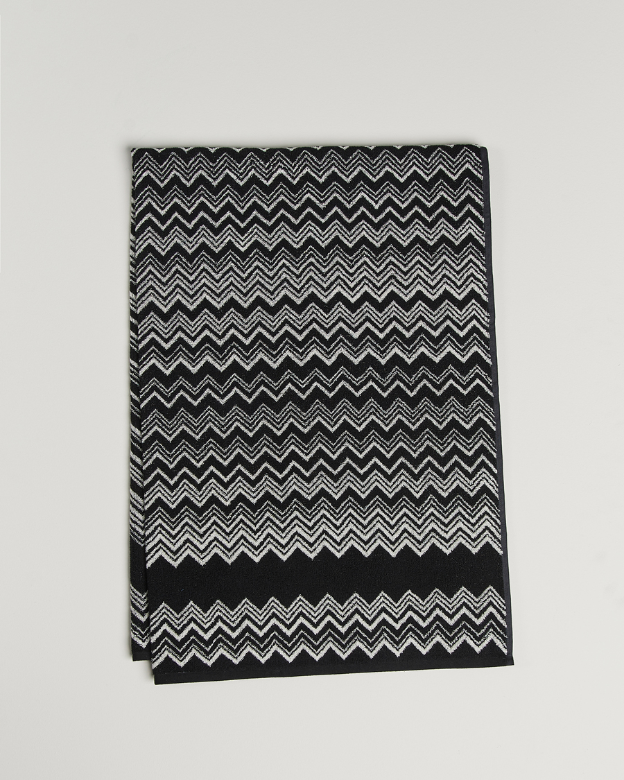 Uomini | Missoni Home Keith Bath Sheet 100x150 cm Black/White | Missoni Home | Keith Bath Sheet 100x150 cm Black/White