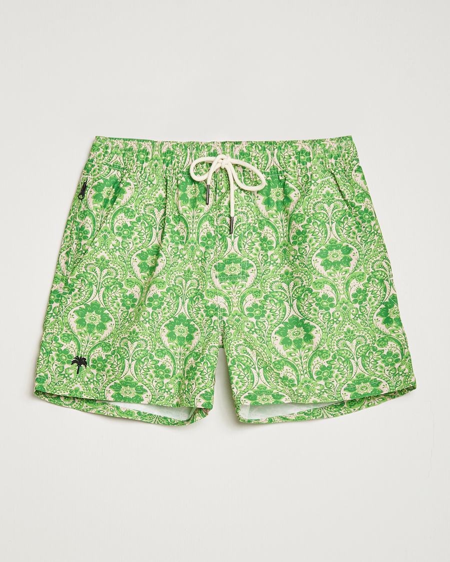 Uomini | Costumi da bagno | OAS | Printed Swim Shorts Greenie