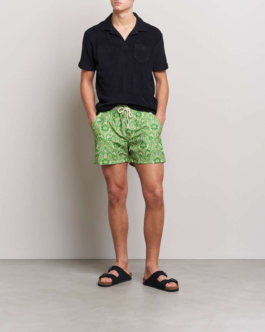 Uomini | Costumi da bagno | OAS | Printed Swim Shorts Greenie