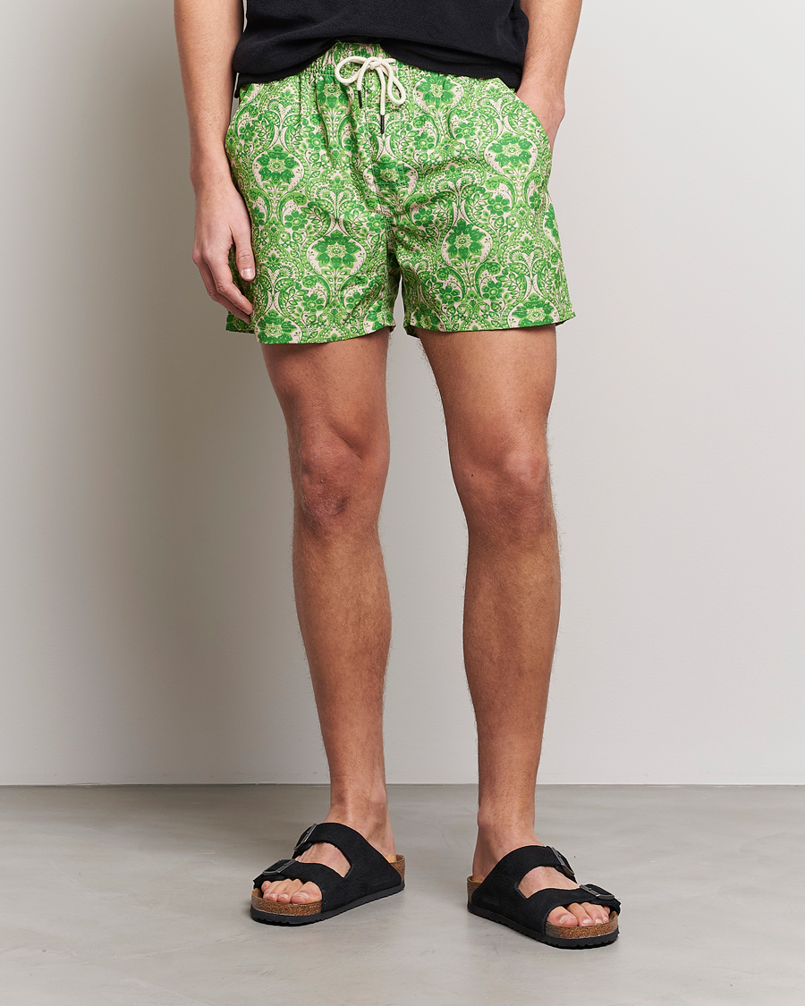 Uomini | Costumi da bagno | OAS | Printed Swim Shorts Greenie
