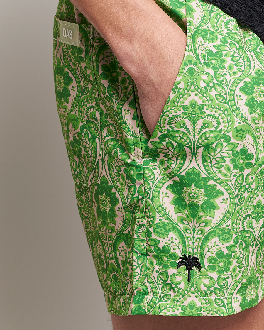 Uomini | Costumi da bagno | OAS | Printed Swim Shorts Greenie
