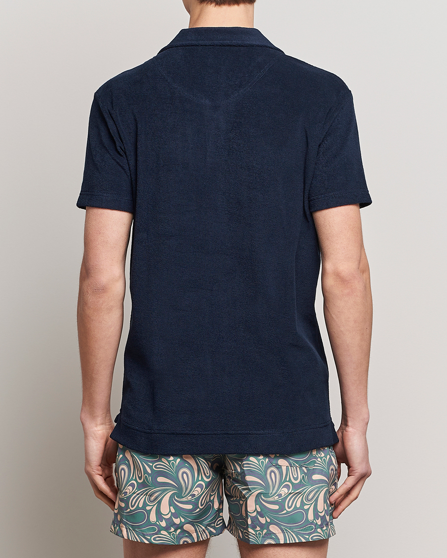 Uomini | Polo | OAS | Short Sleeve Terry Polo Navy