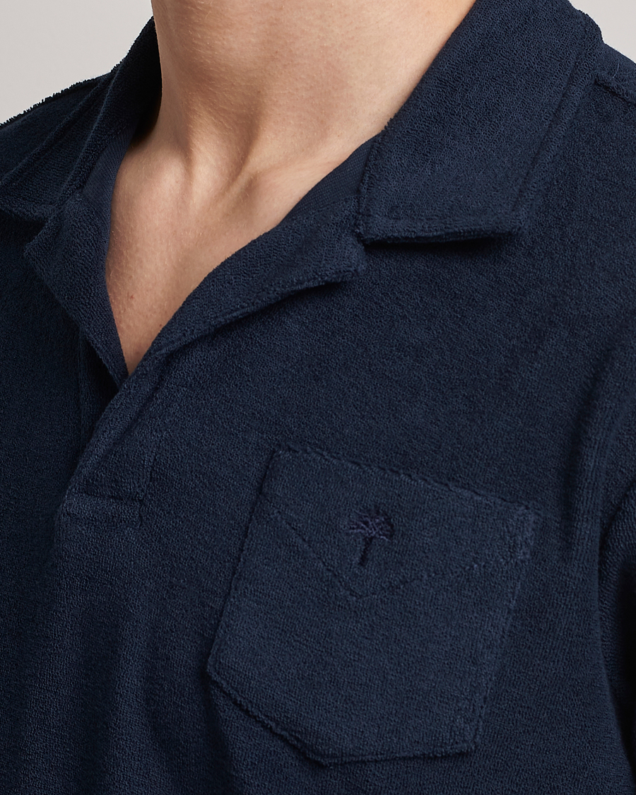 Uomini | Polo | OAS | Short Sleeve Terry Polo Navy