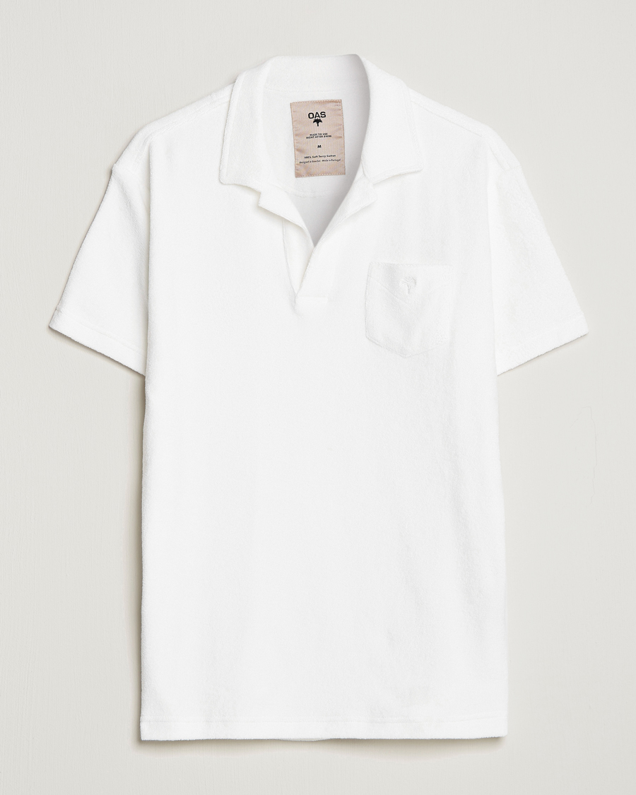 Uomini | Polo | OAS | Short Sleeve Terry Polo White
