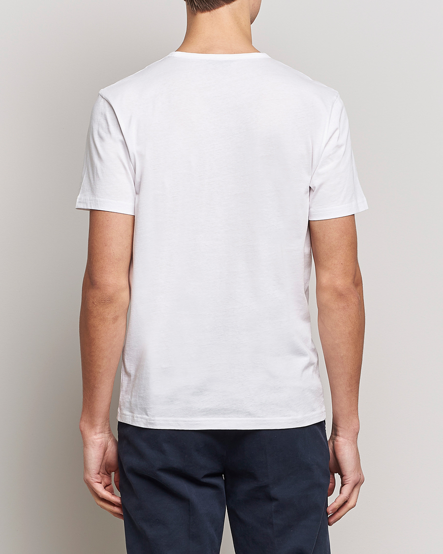 Uomini | T-shirt | Stenströms | Solid Cotton T-Shirt White