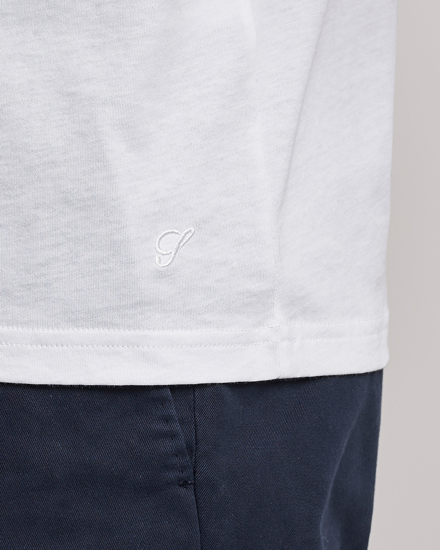 Uomini | T-shirt | Stenströms | Solid Cotton T-Shirt White