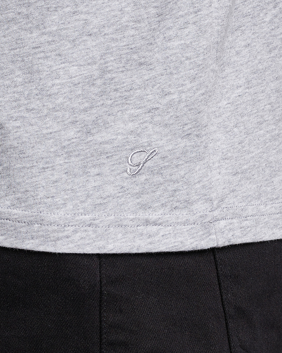 Uomini | T-shirt | Stenströms | Solid Cotton T-Shirt Grey Melange