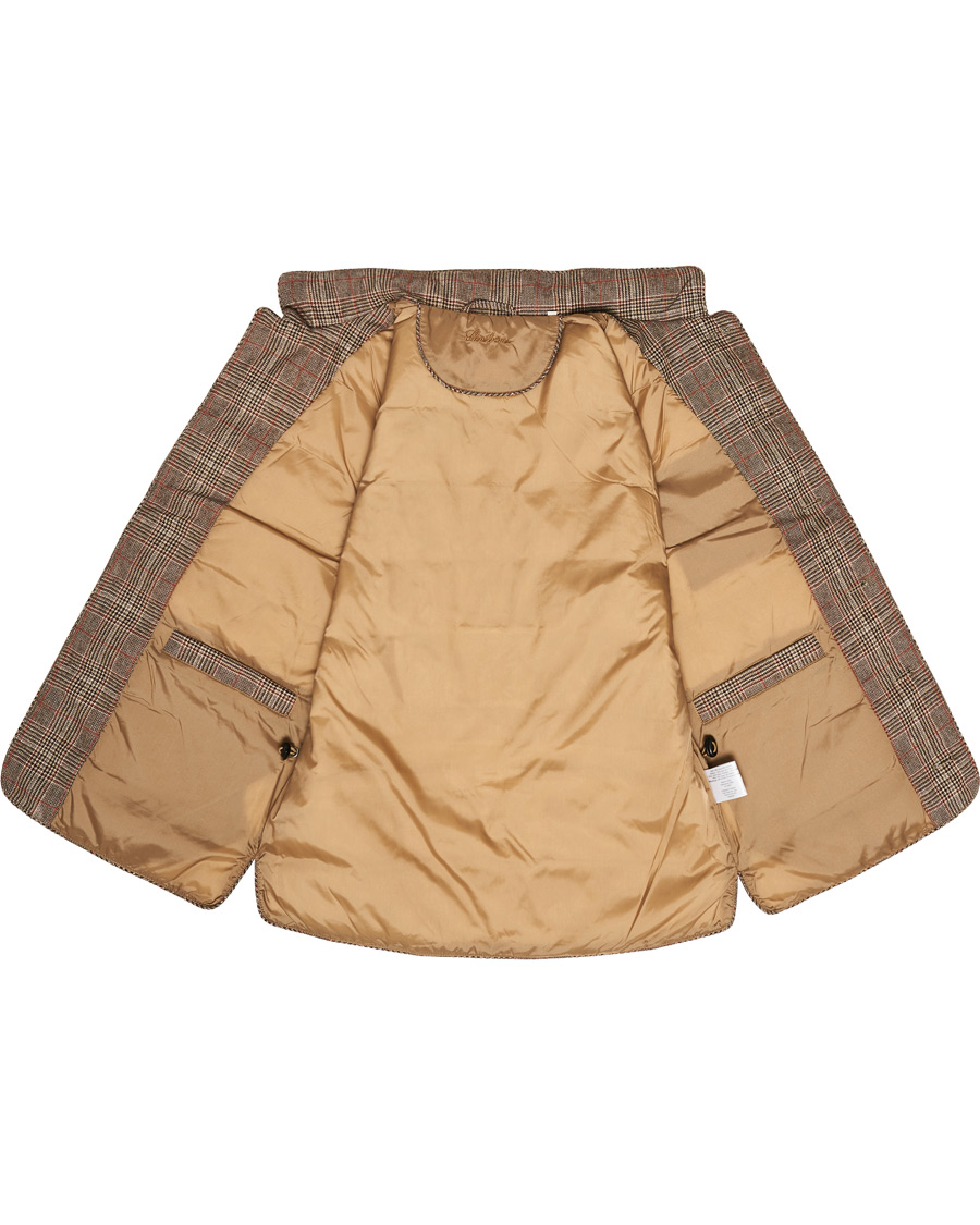 Uomini | Giacche | Stenströms | Quilted Check Wool Vest Brown