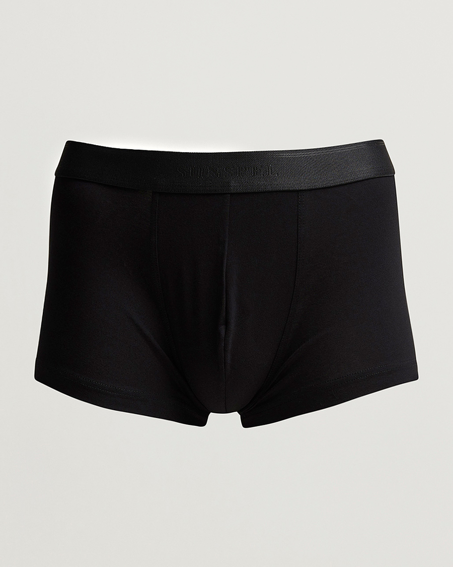 Uomini | Biancheria intima | Sunspel | Cotton Stretch Trunk Black