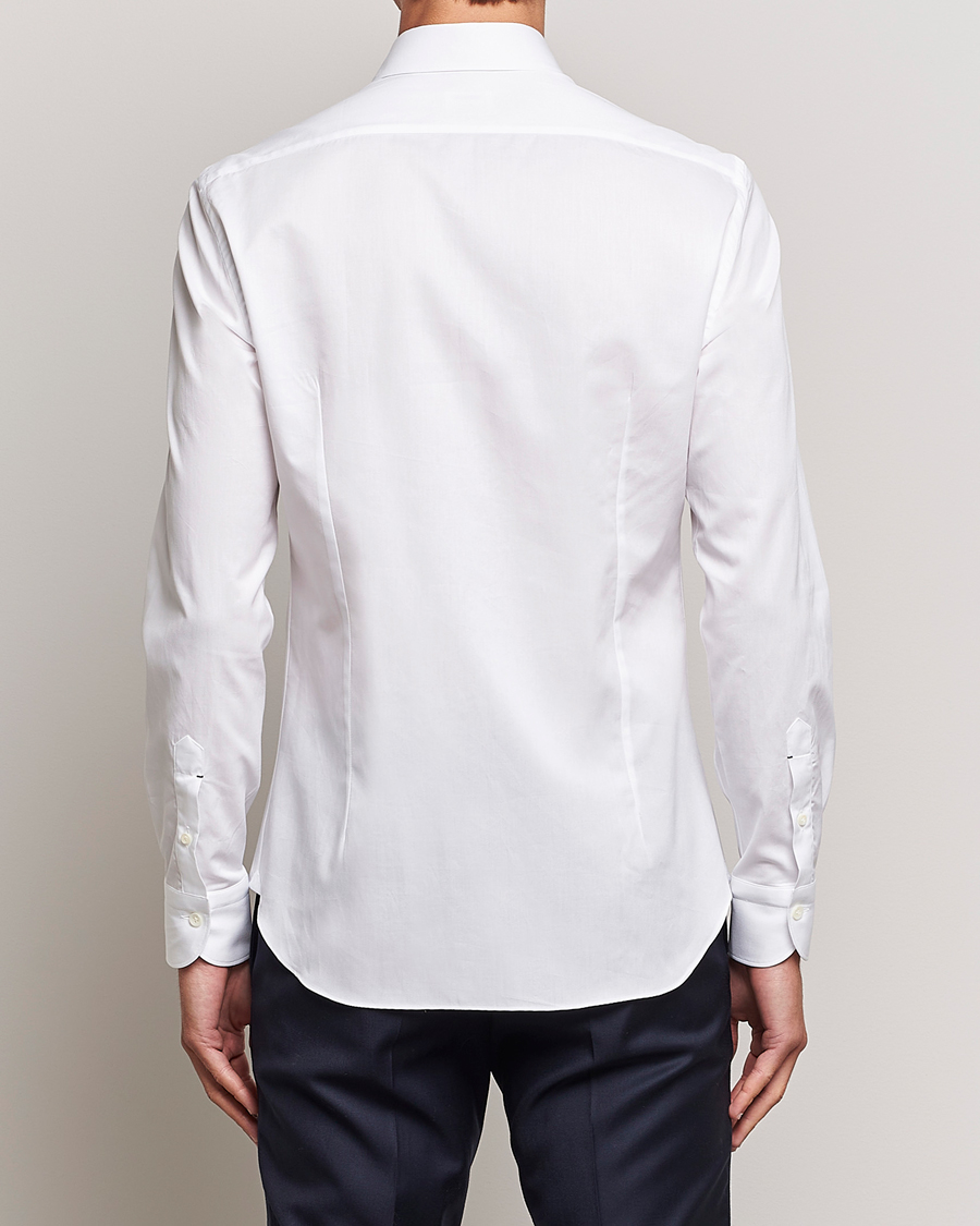 Uomini | Camicie | Mazzarelli | Soft Cotton Cut Away Shirt White