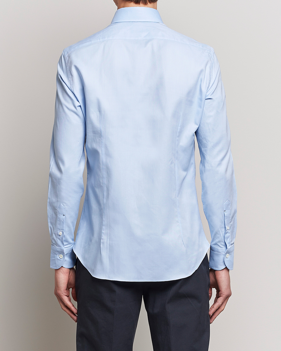 Uomini | Camicie | Mazzarelli | Soft Oxford Button Down Shirt Light Blue