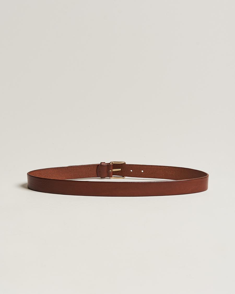 Uomini | Cinture | Anderson's | Leather Belt 3 cm Cognac