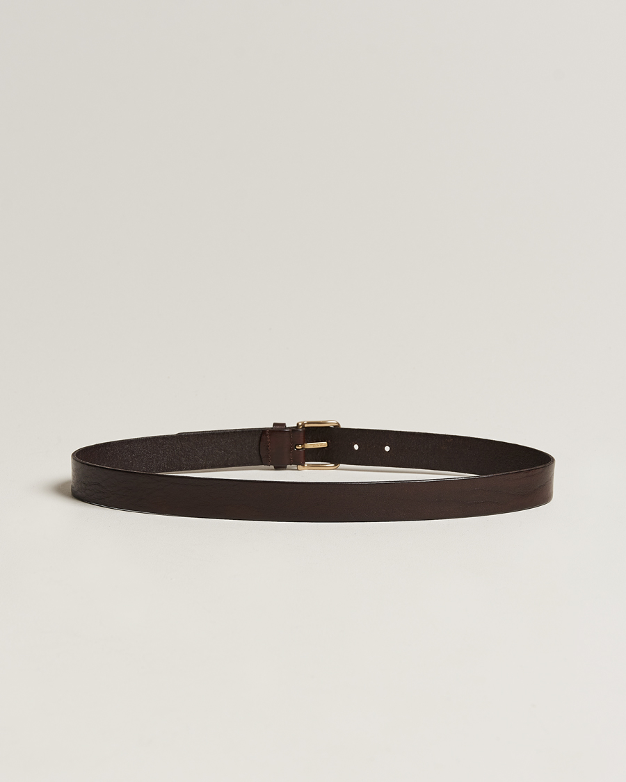 Uomini | Cinture | Anderson's | Leather Belt 3 cm Dark Brown