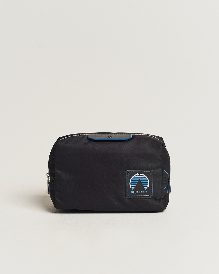 Uomini | Montblanc Blue Spirit Case Medium Wash Bag Black/Blue | Montblanc | Blue Spirit Case Medium Wash Bag Black/Blue