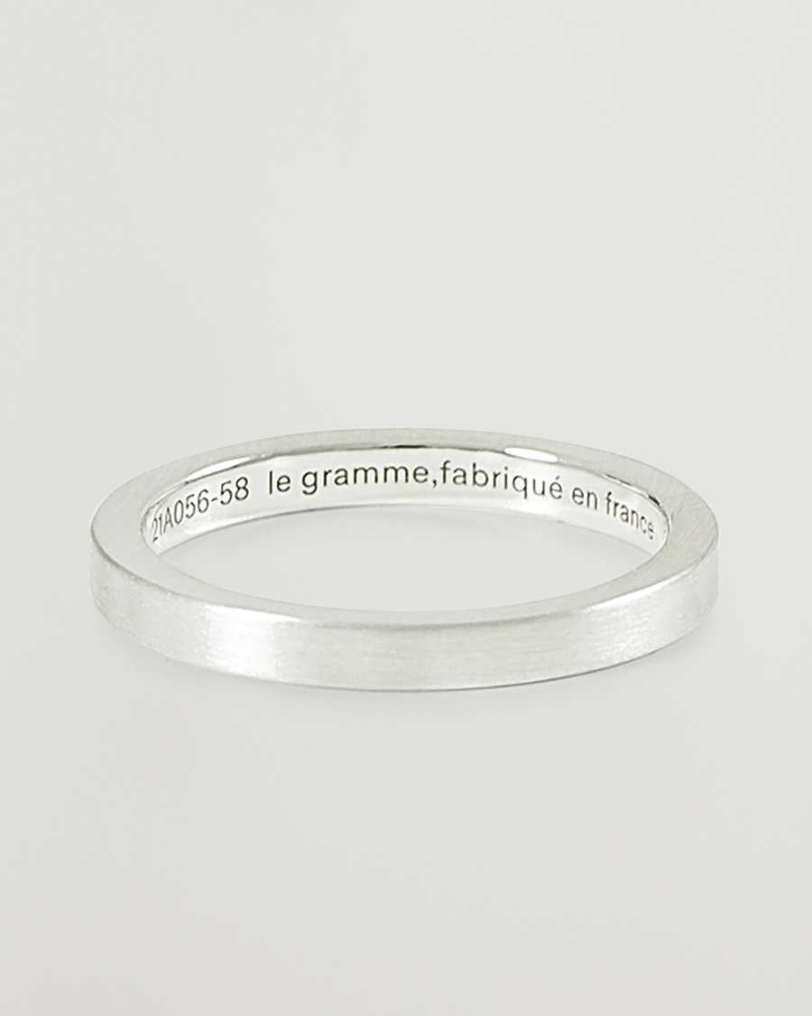 Uomini | Gioielli | LE GRAMME | Ribbon Brushed Ring Sterling Silver 3g
