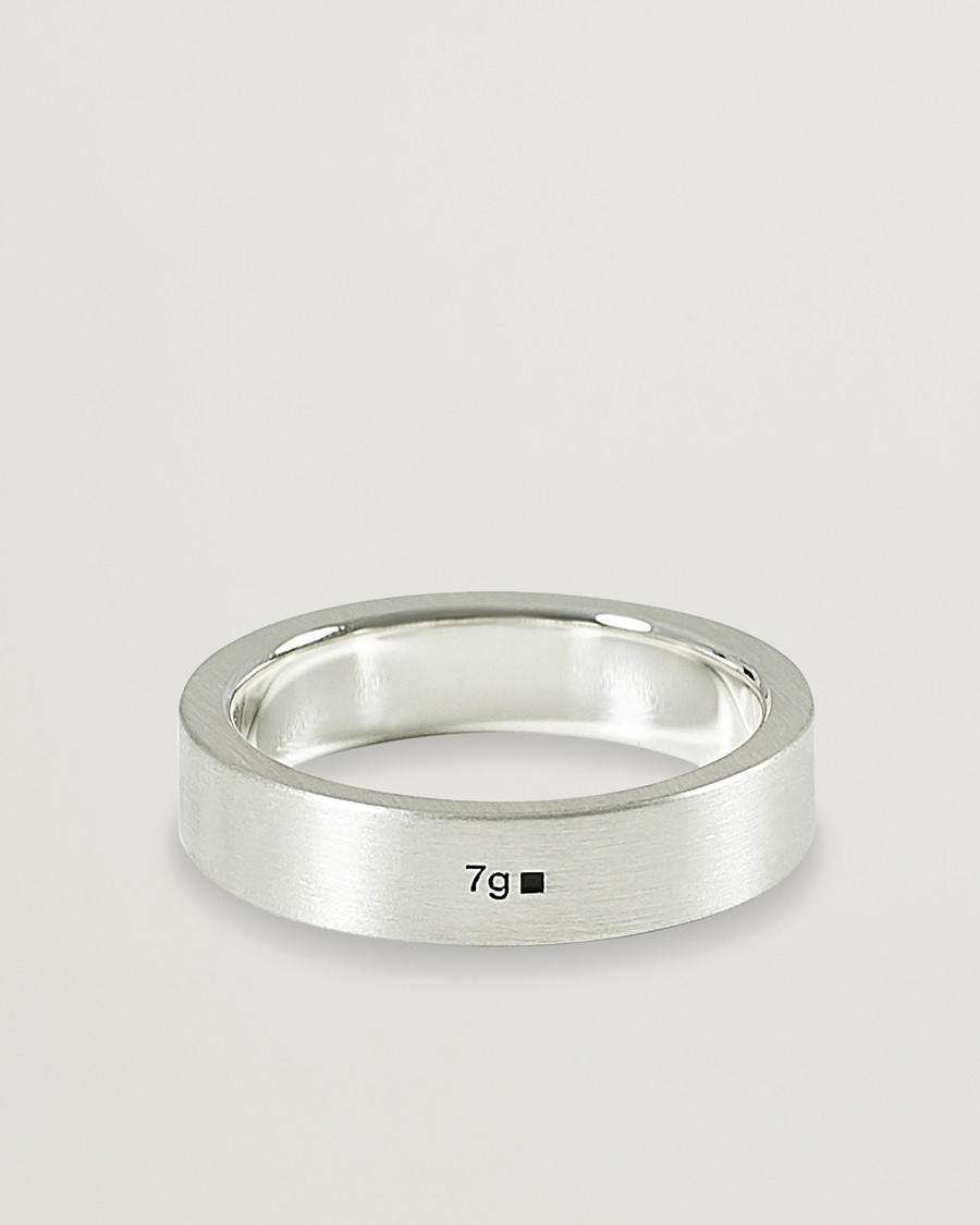 Uomini | Gioielli | LE GRAMME | Ribbon Brushed Ring Sterling Silver 7g