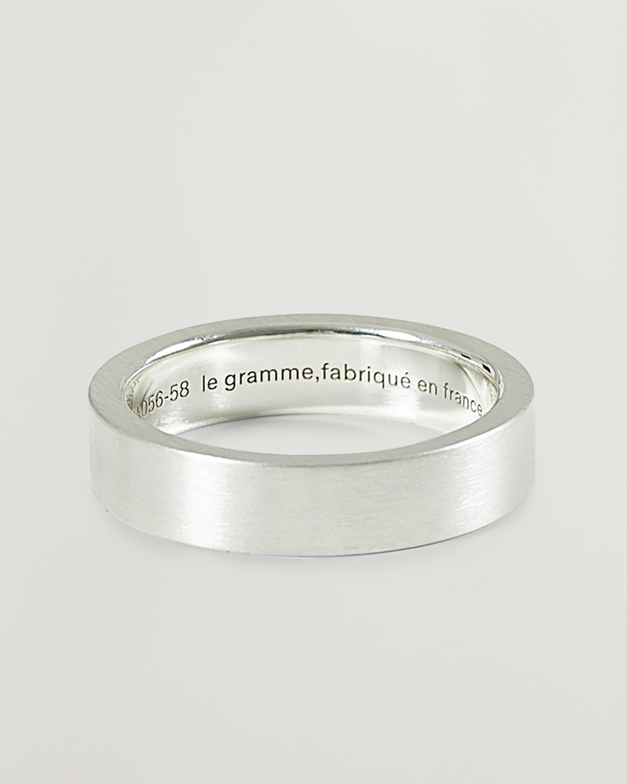 Uomini | Gioielli | LE GRAMME | Ribbon Brushed Ring Sterling Silver 7g