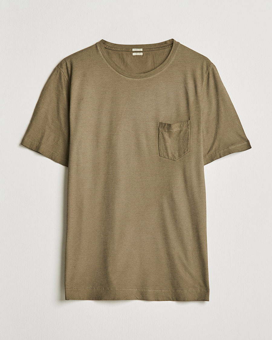 Uomini | T-shirt | Massimo Alba | Panarea Watercolor T-Shirt Military