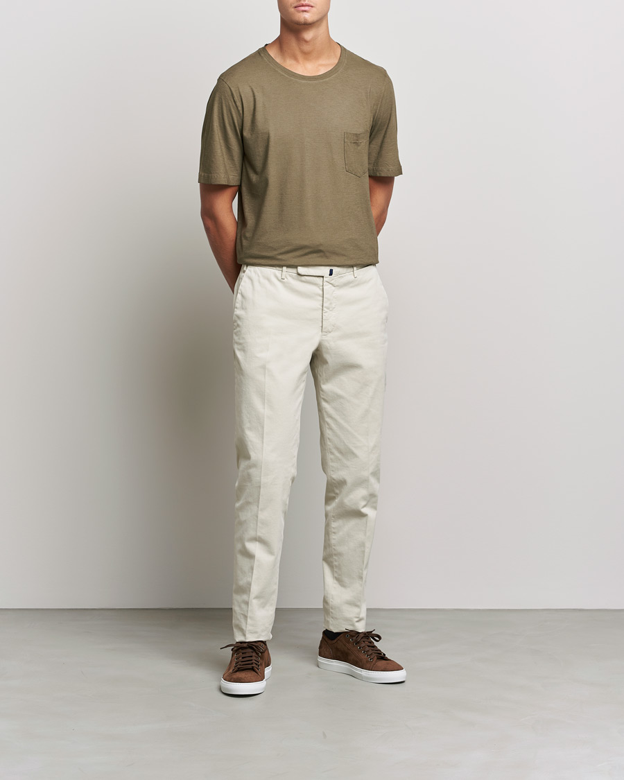 Uomini | T-shirt | Massimo Alba | Panarea Watercolor T-Shirt Military