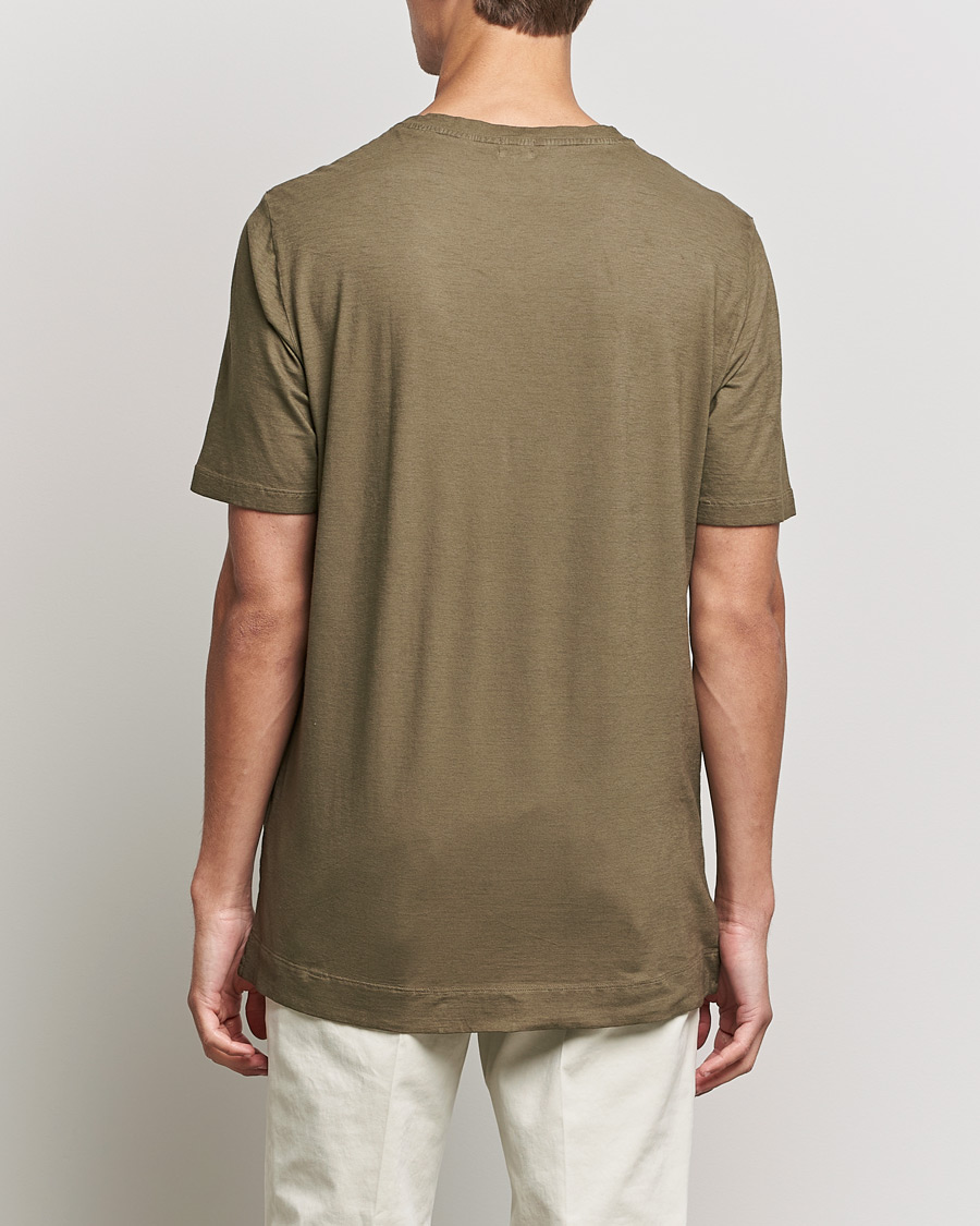 Uomini | T-shirt | Massimo Alba | Panarea Watercolor T-Shirt Military