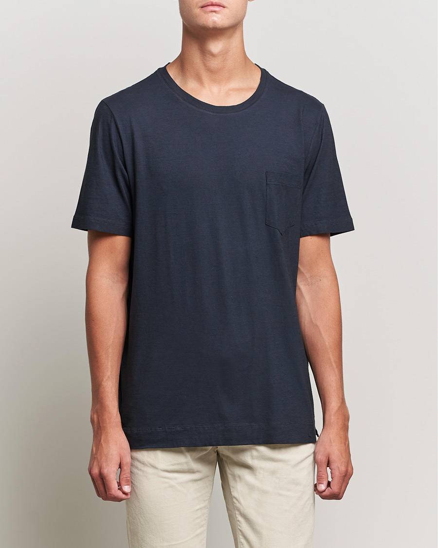 Uomini | T-shirt | Massimo Alba | Panarea Watercolor T-Shirt Washed Black