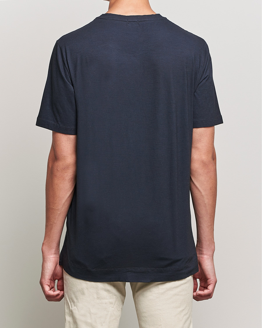 Uomini | T-shirt | Massimo Alba | Panarea Watercolor T-Shirt Washed Black