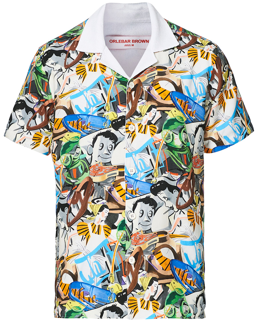 Uomini | Polo | Orlebar Brown | Travis Towelling x David Salle Diving Polo Multi