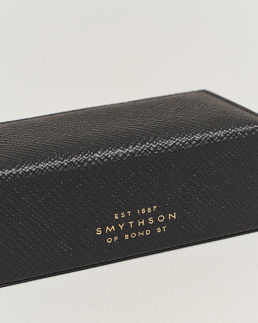 Uomini | Casa | Smythson | Panama Mini Cufflink Box Black