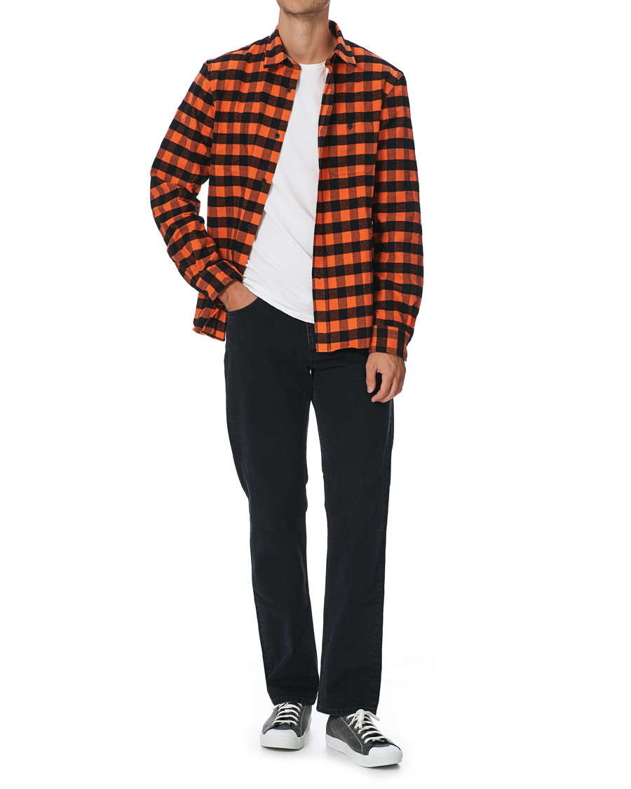 Uomini | Camicie | KENZO | Flannel Shirt Orange Check