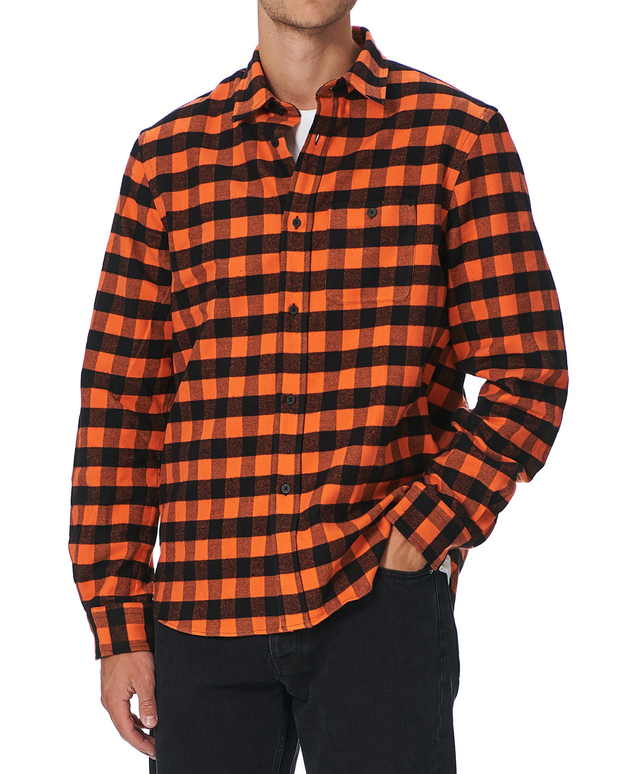 Uomini | Camicie | KENZO | Flannel Shirt Orange Check