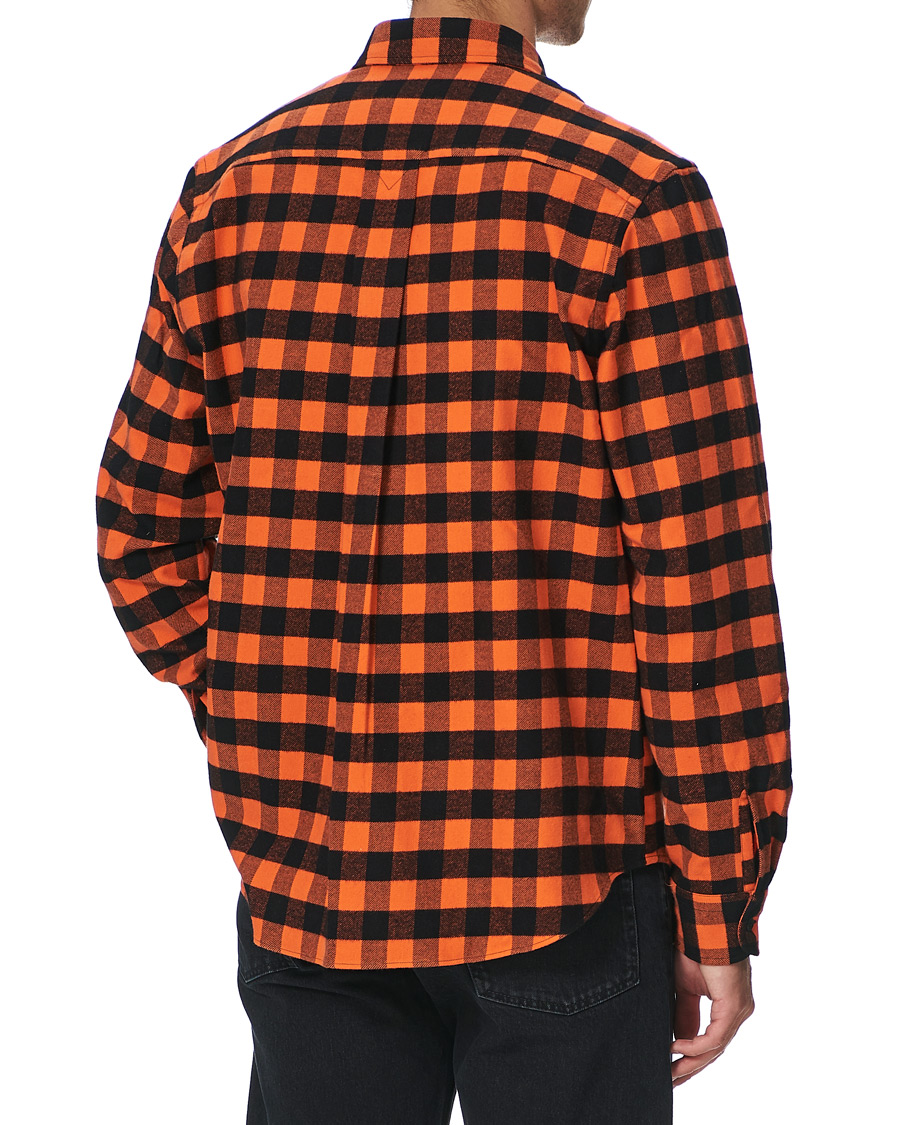 Uomini | Camicie | KENZO | Flannel Shirt Orange Check