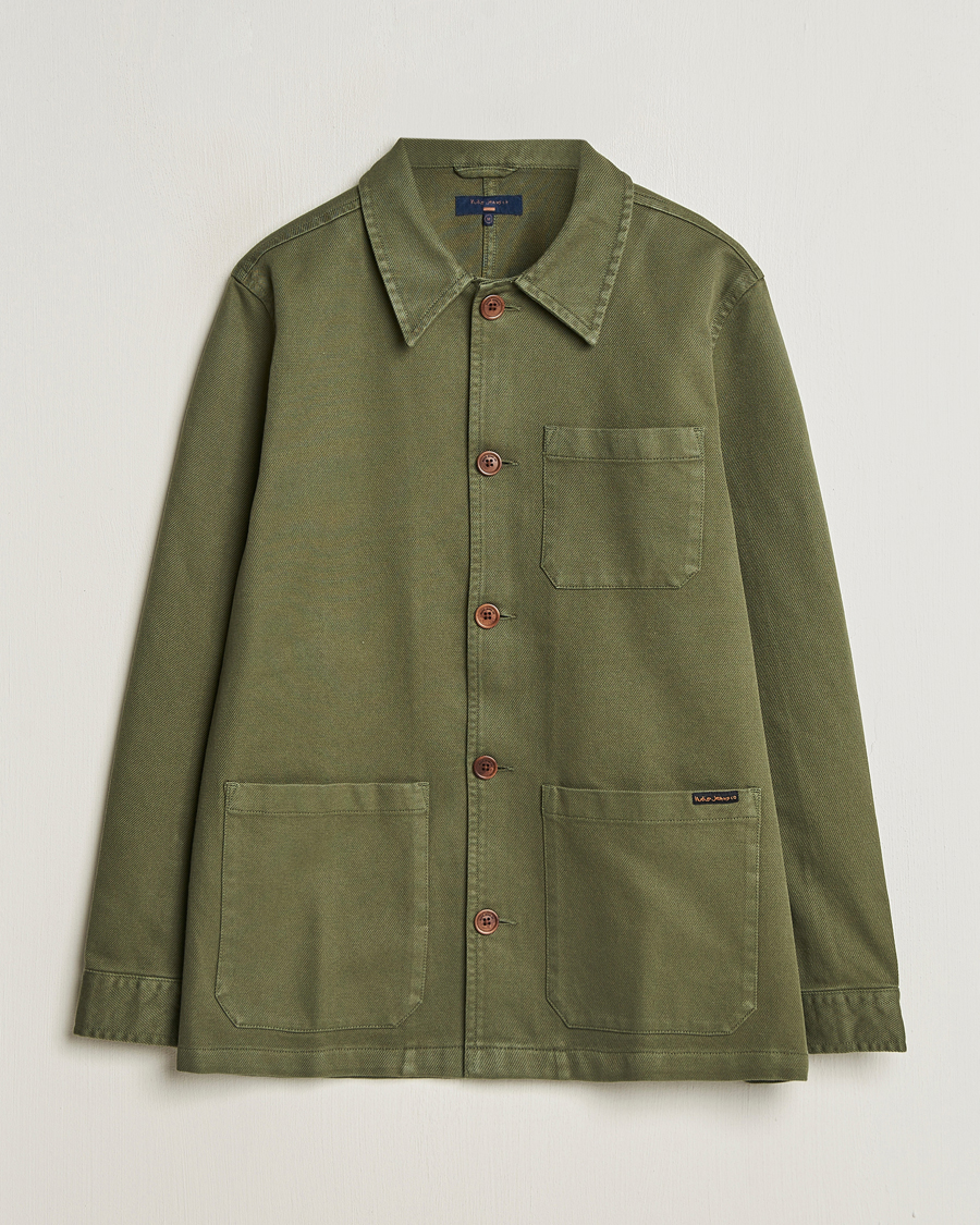 Uomini | Camicie | Nudie Jeans | Barney Worker Overshirt Olive