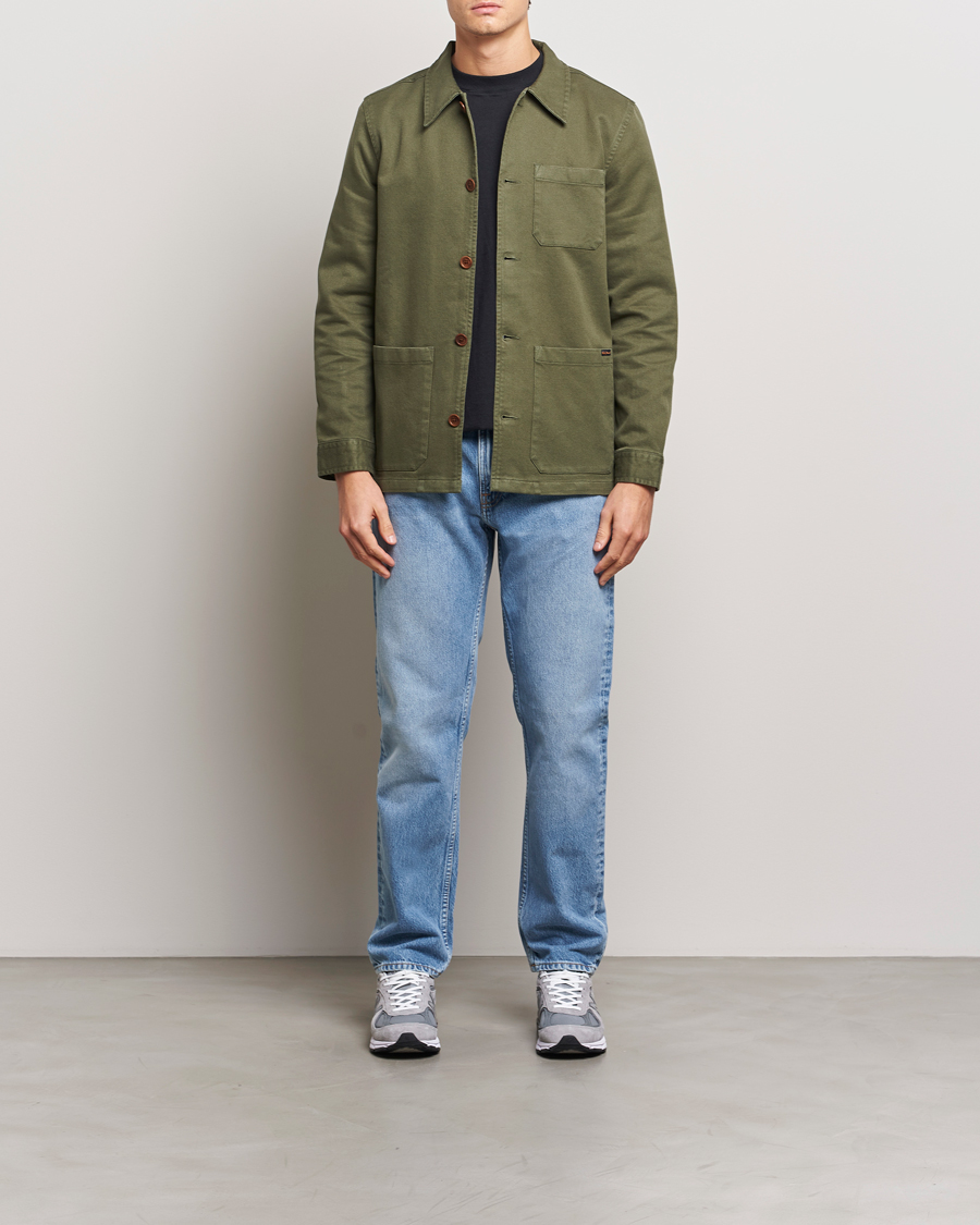 Uomini | Camicie | Nudie Jeans | Barney Worker Overshirt Olive