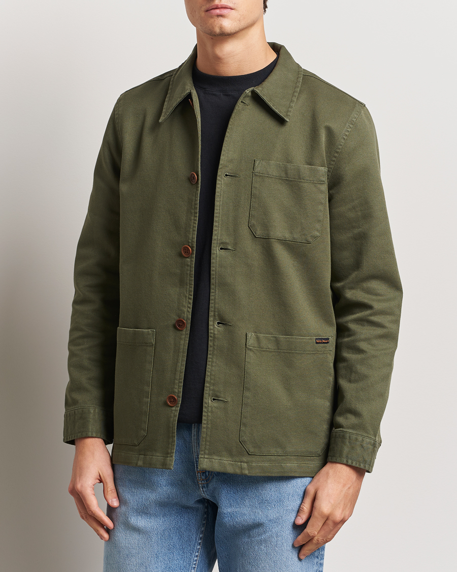 Uomini | Camicie | Nudie Jeans | Barney Worker Overshirt Olive