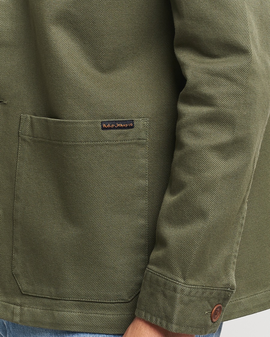 Uomini | Camicie | Nudie Jeans | Barney Worker Overshirt Olive