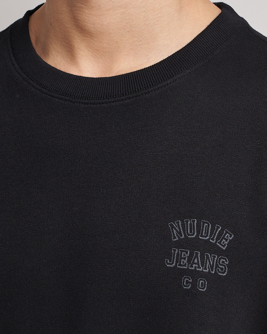 Uomini | Maglieria | Nudie Jeans | Frasse Logo Sweatshirt Black