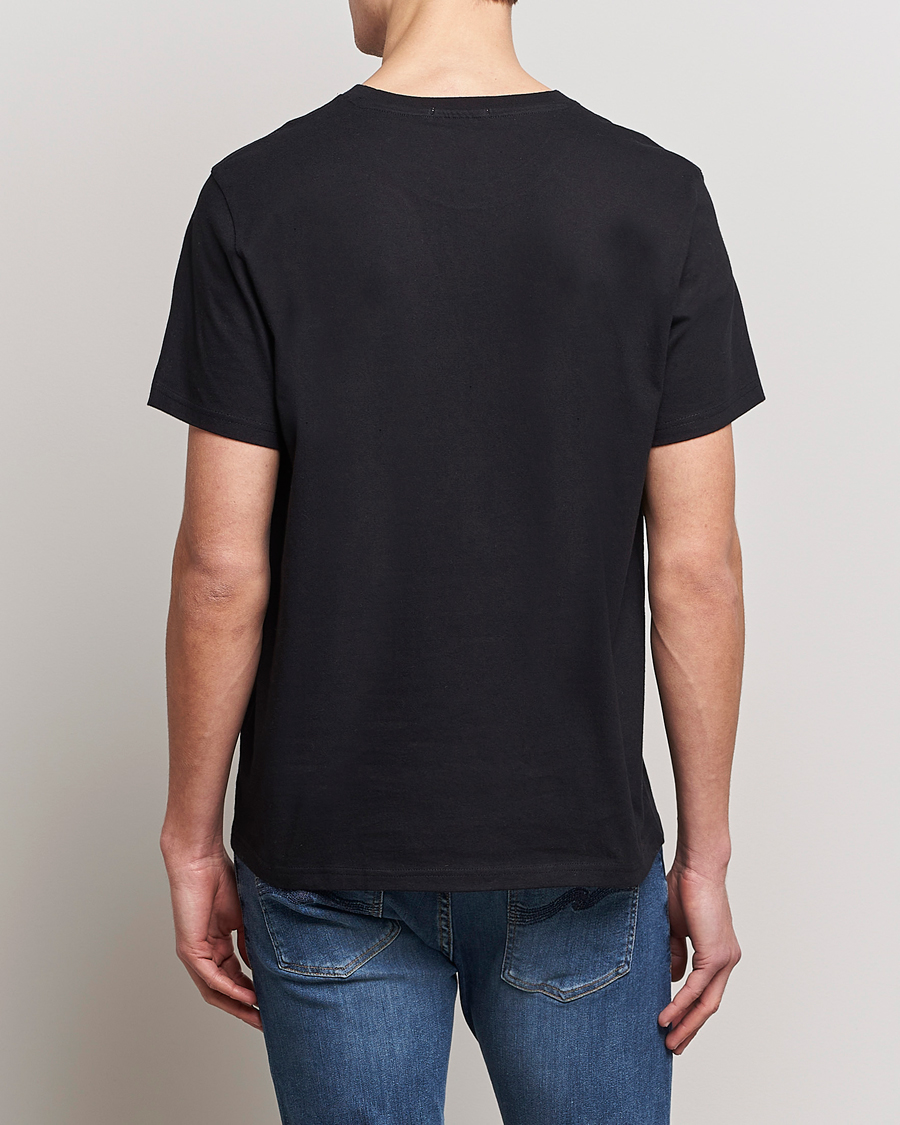 Uomini | T-shirt | Nudie Jeans | Roy Logo Crew Neck Tee Black