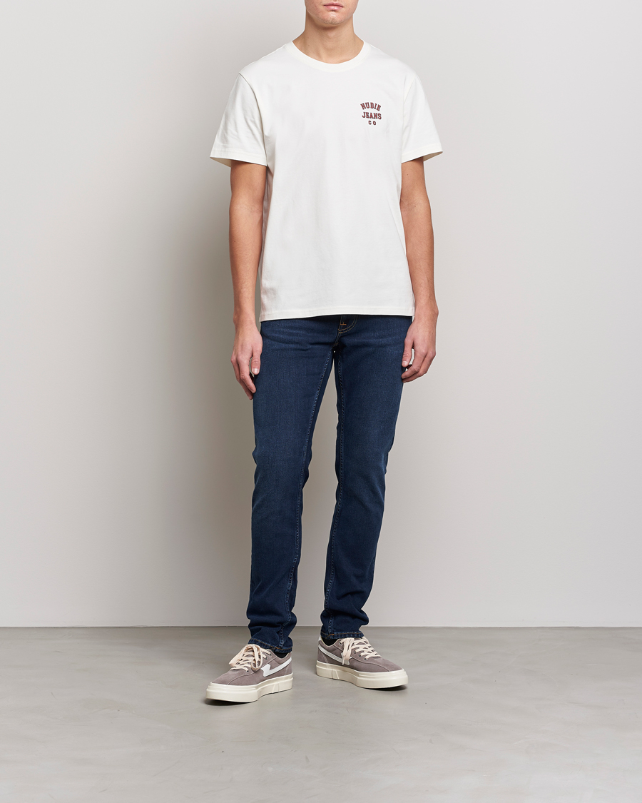 Uomini | T-shirt | Nudie Jeans | Roy Logo Crew Neck Tee Off White
