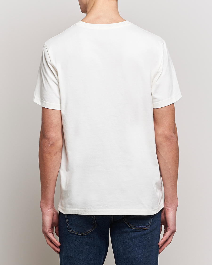 Uomini | T-shirt | Nudie Jeans | Roy Logo Crew Neck Tee Off White