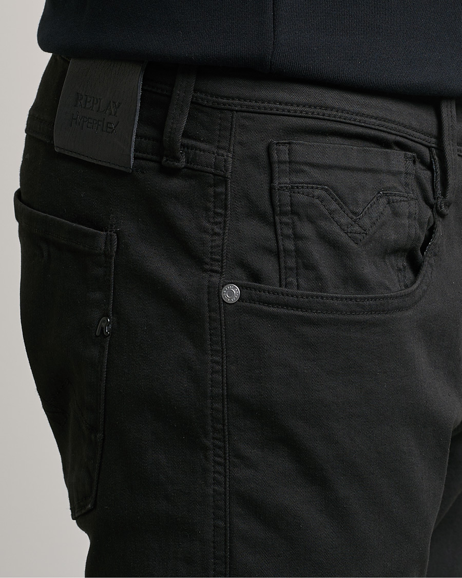 Uomini | Pantaloni | Replay | Anbass Hyperflex X.Lite 5-Pocket Pants Black