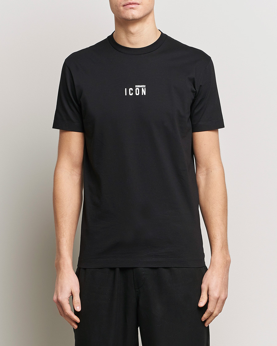 Uomini | T-shirt | Dsquared2 | Icon Small Logo Crew Neck T-Shirt Black