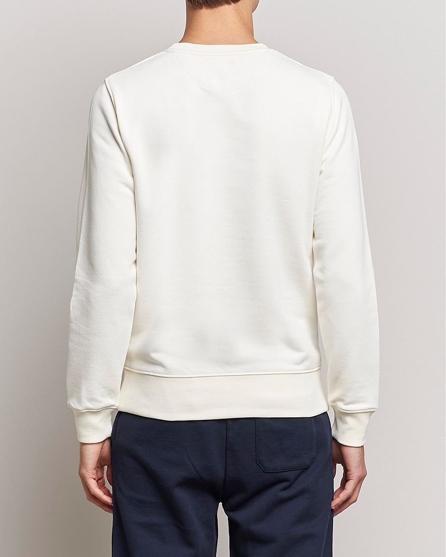Uomini | Maglieria | GANT | Original Shield Logo Crew Neck Sweatshirt Eggshell
