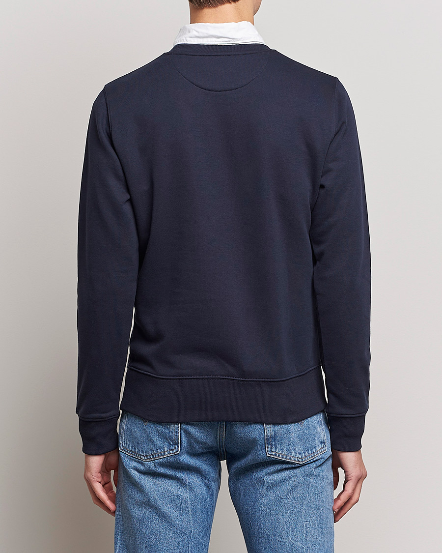Uomini | Maglieria | GANT | Original Shield Logo Crew Neck Sweatshirt Evening Blue