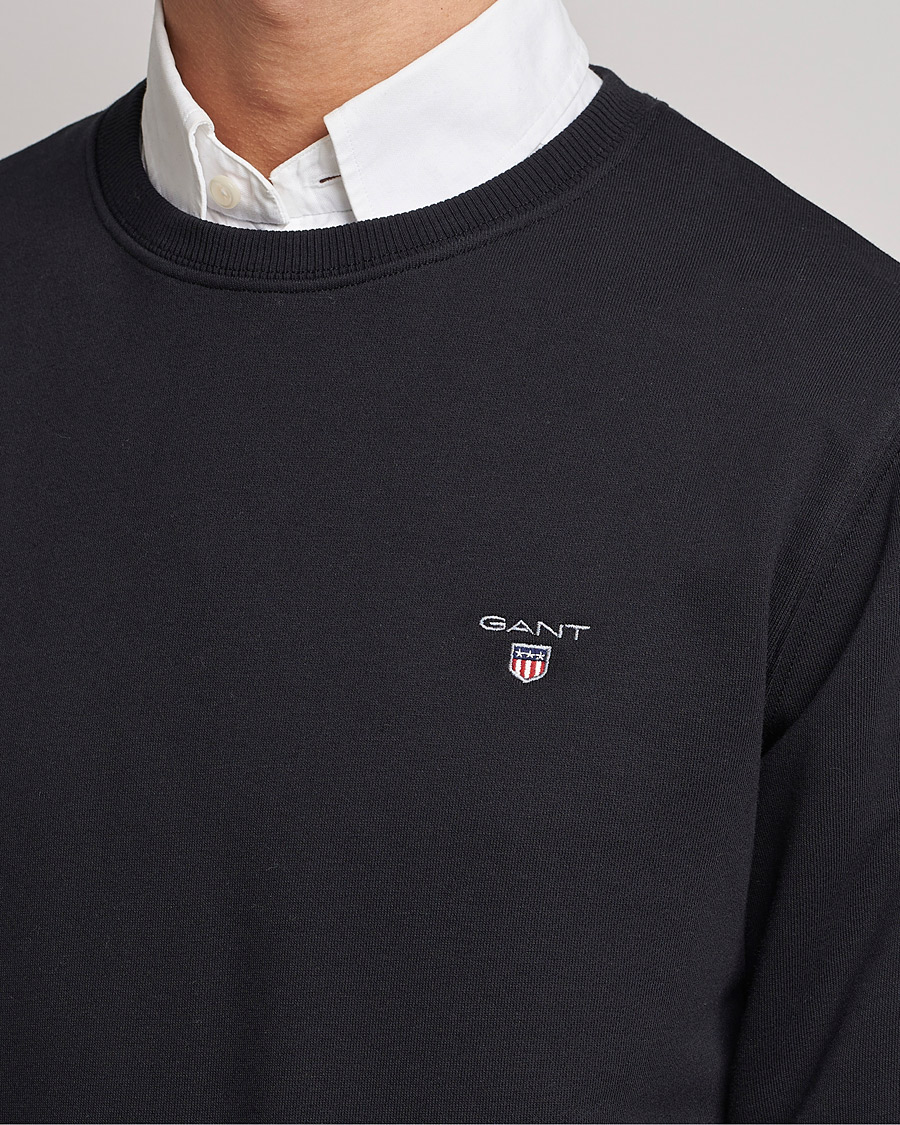 Uomini | Maglieria | GANT | Original Shield Logo Crew Neck Sweatshirt Black