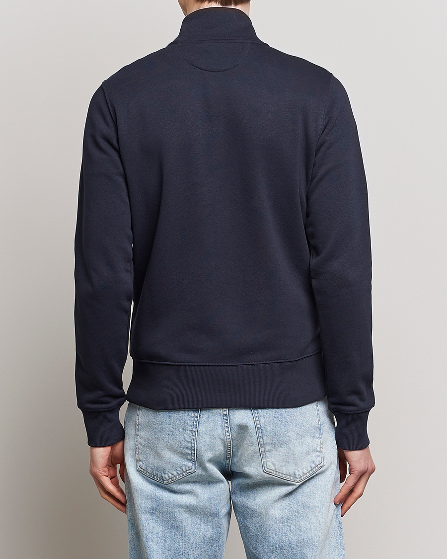 Uomini | Maglieria | GANT | Original Shield Logo Full-Zip Sweater Evening Blue