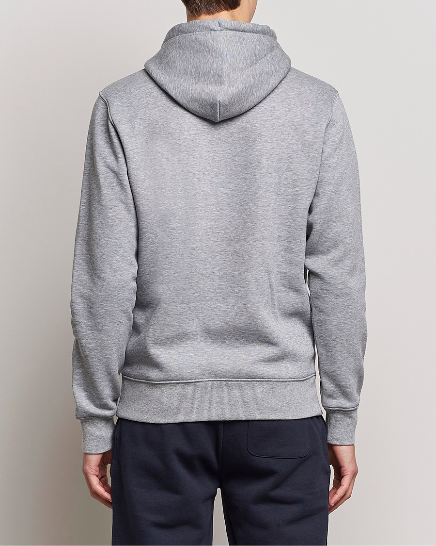 Uomini | Maglieria | GANT | Original Shield Logo Hoodie Grey Melange