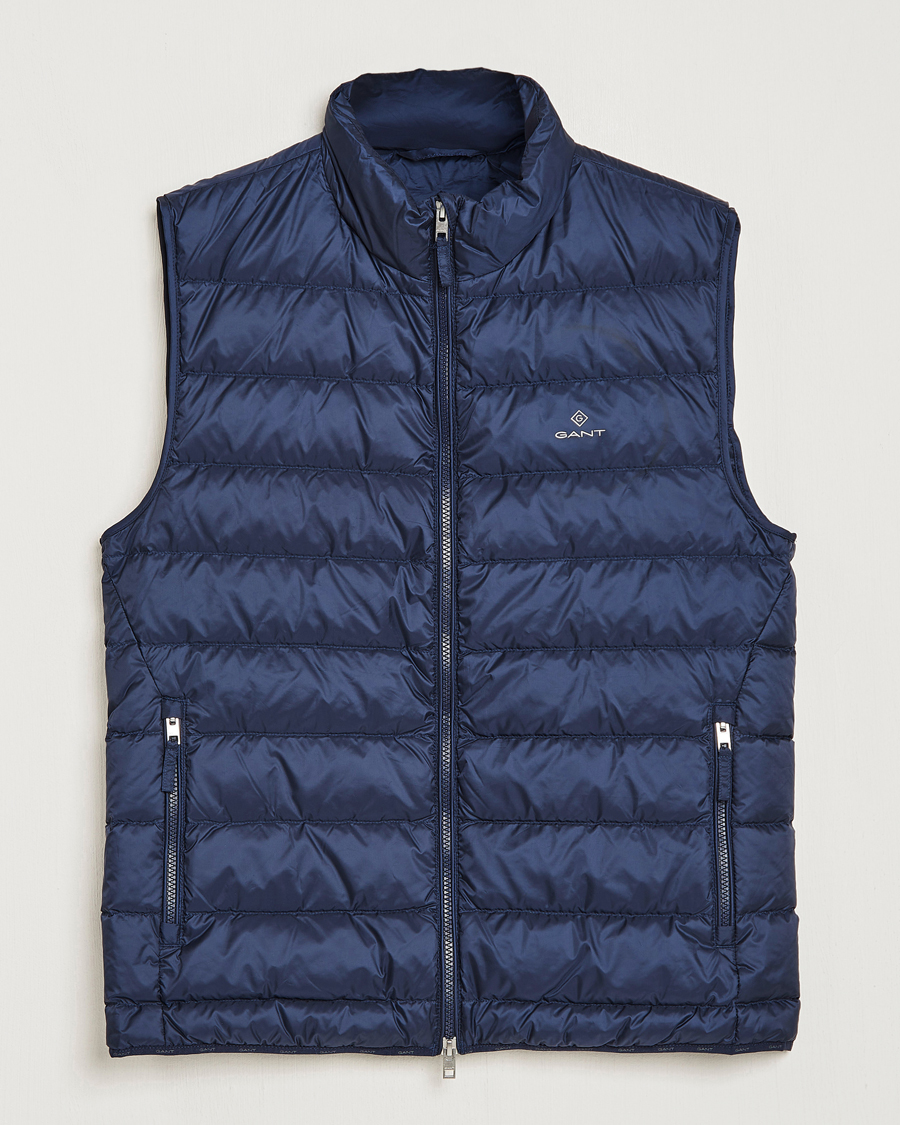 Uomini | Gilet | Gant | The Light Down Gilet Evening Blue