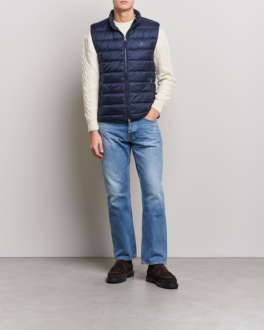 Uomini | Gilet | Gant | The Light Down Gilet Evening Blue