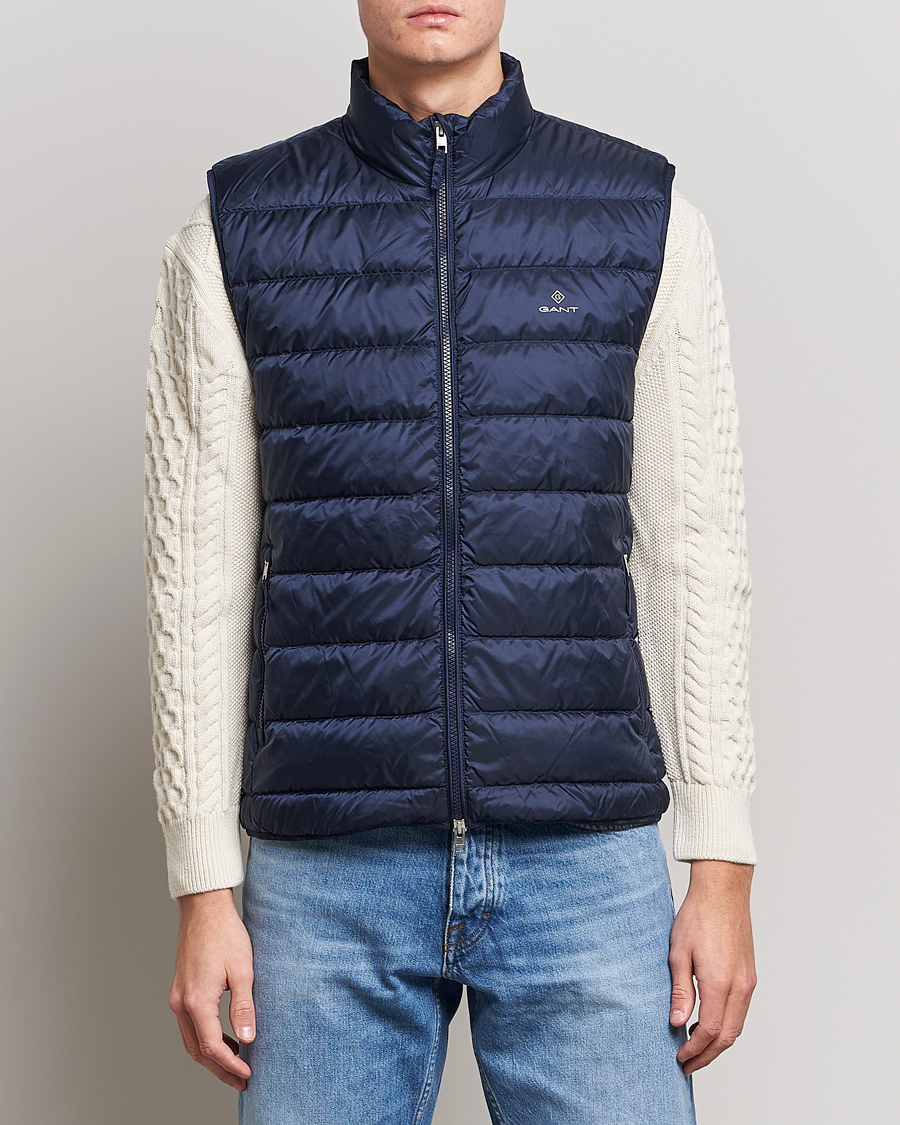 Uomini | Gilet | Gant | The Light Down Gilet Evening Blue